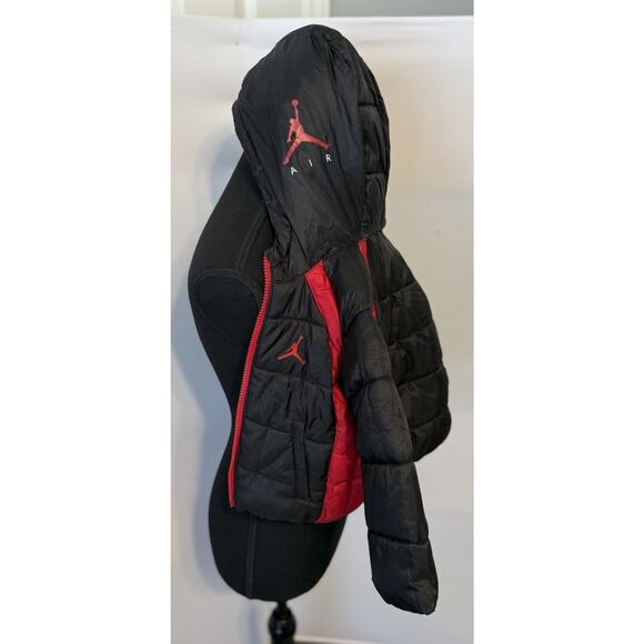 Air Jordan Puffer Jacket Toddler Sz 18 Month Hooded Full Zip Lined Logo - Picture 3 of 13
